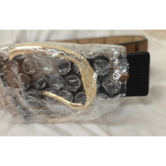 NEW Michael Kors Woven Leather Stretch Belt Size Small/Medium - Picture 3 of 6